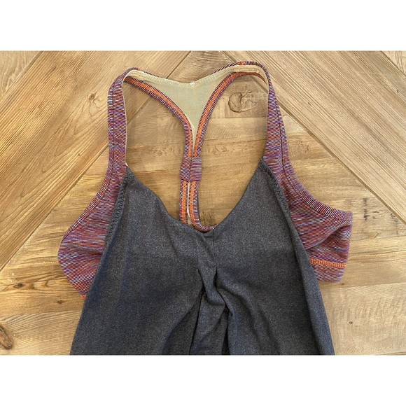 Lululemon Multicolored Practice Freely Tank‎ Top with Bra Size 6 - Picture 8 of 11